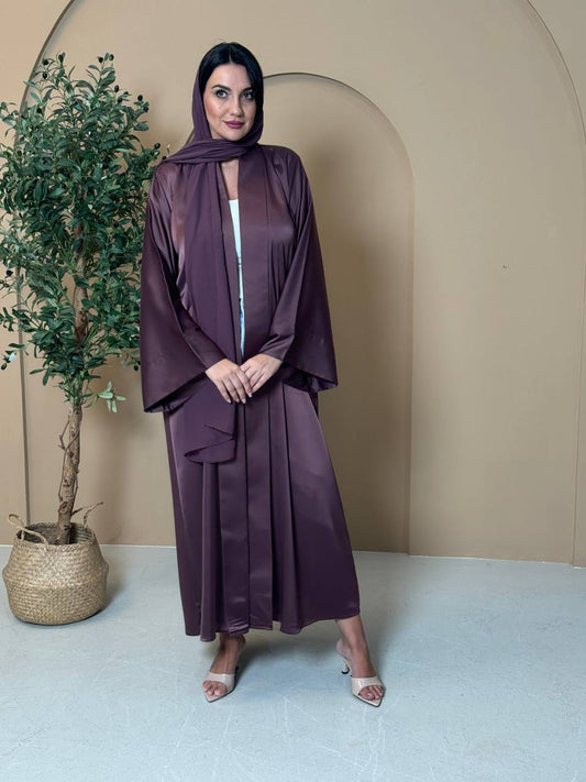 Mauve Silk Abaya