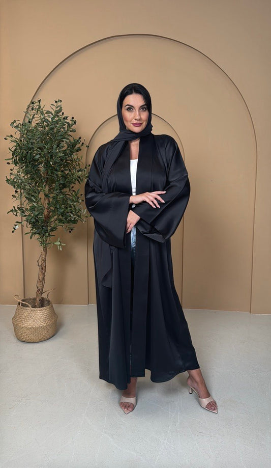 Black Silk Abaya