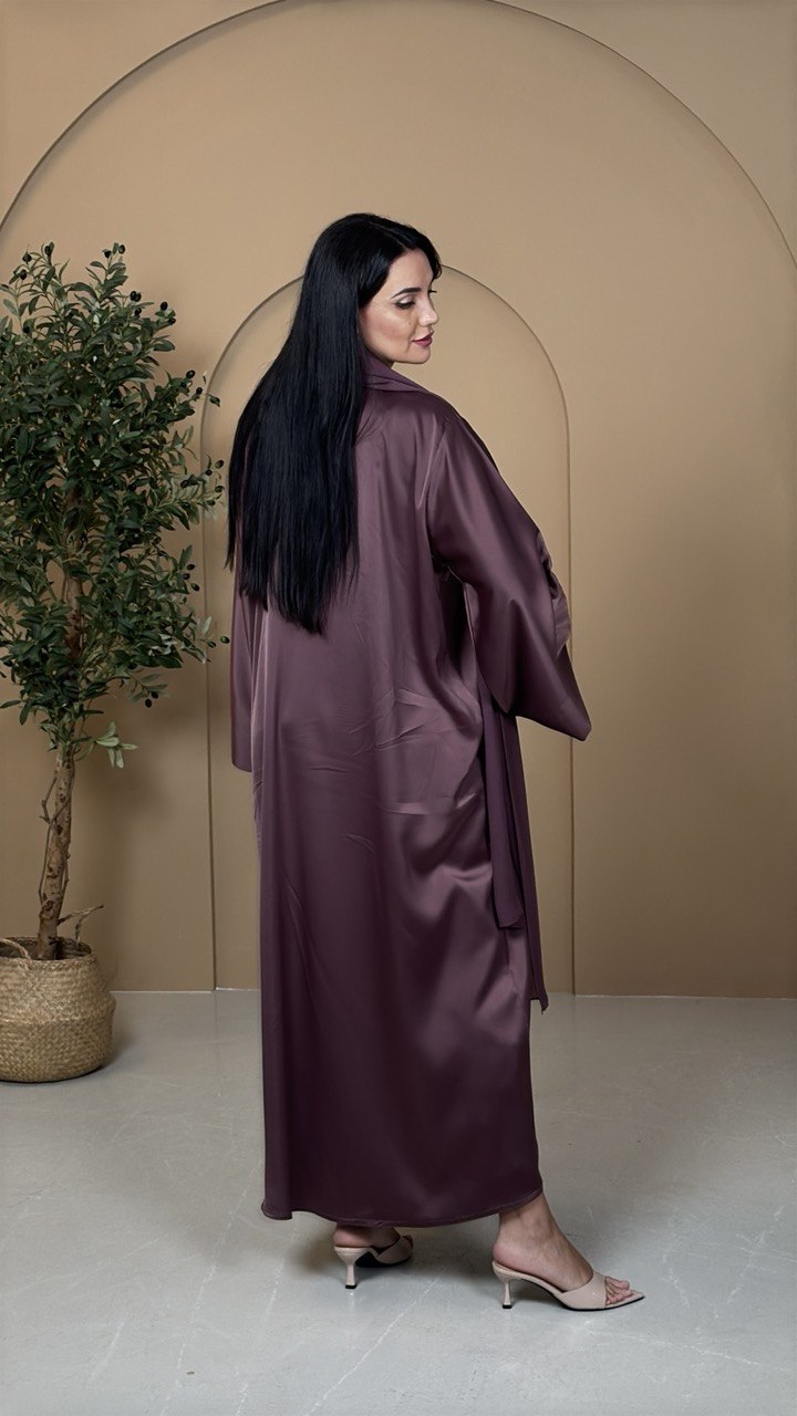 Mauve Silk Abaya