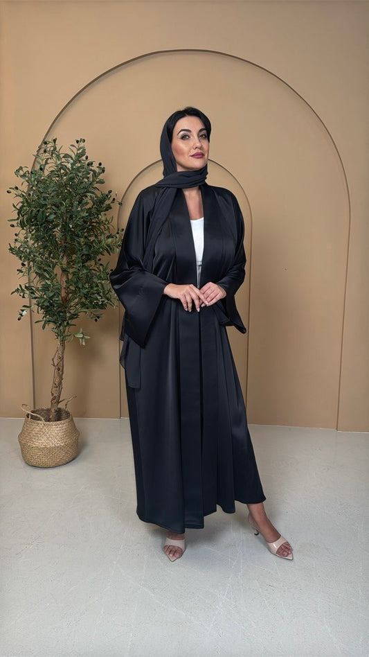 Black Silk Abaya