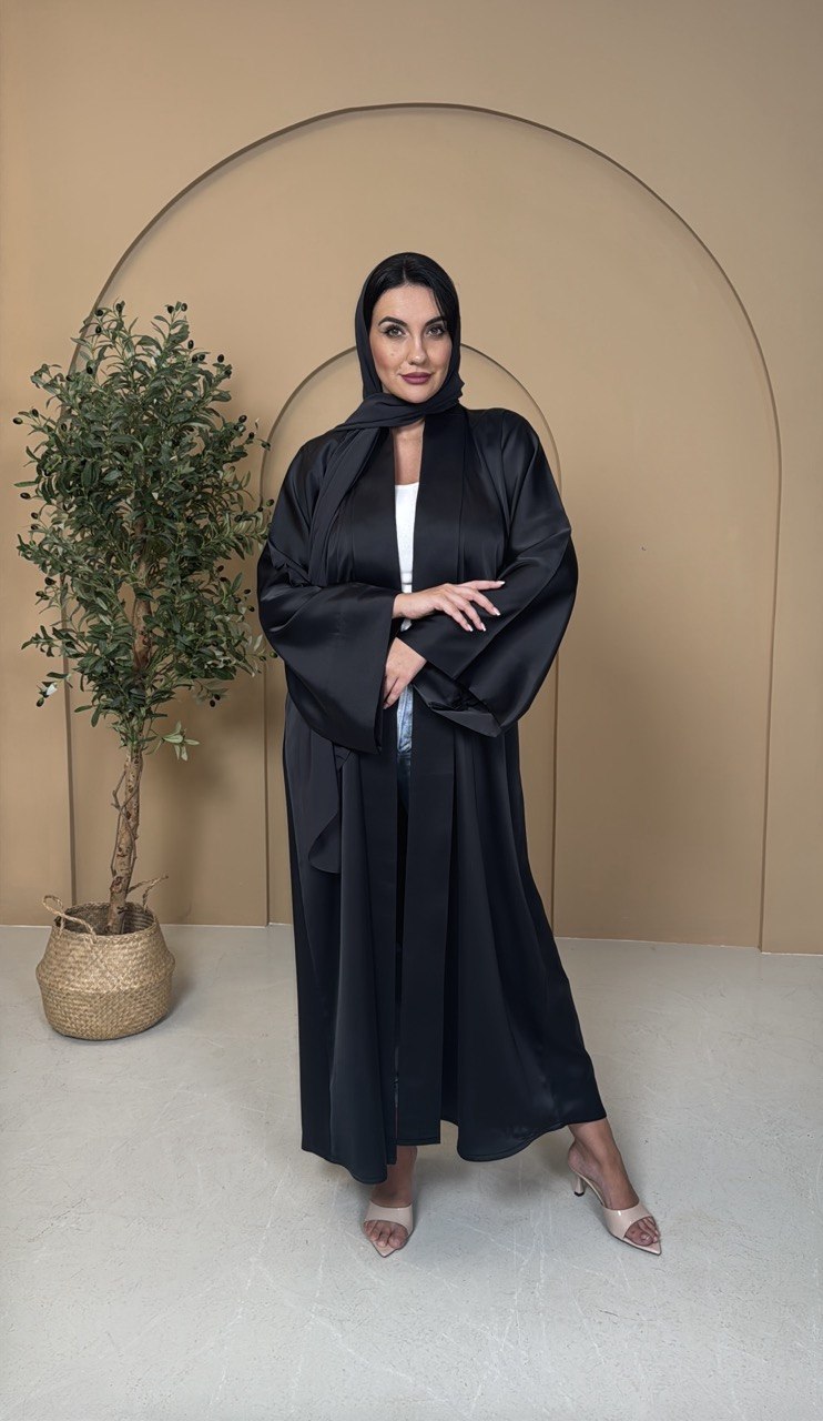 Black Silk Abaya