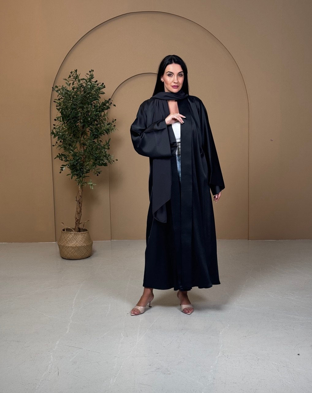 Black Silk Abaya