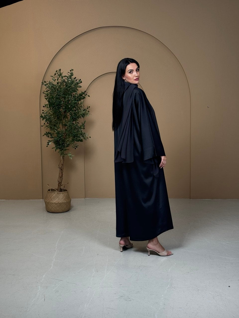 Black Silk Abaya