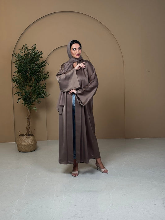 Espresso Silk Abaya
