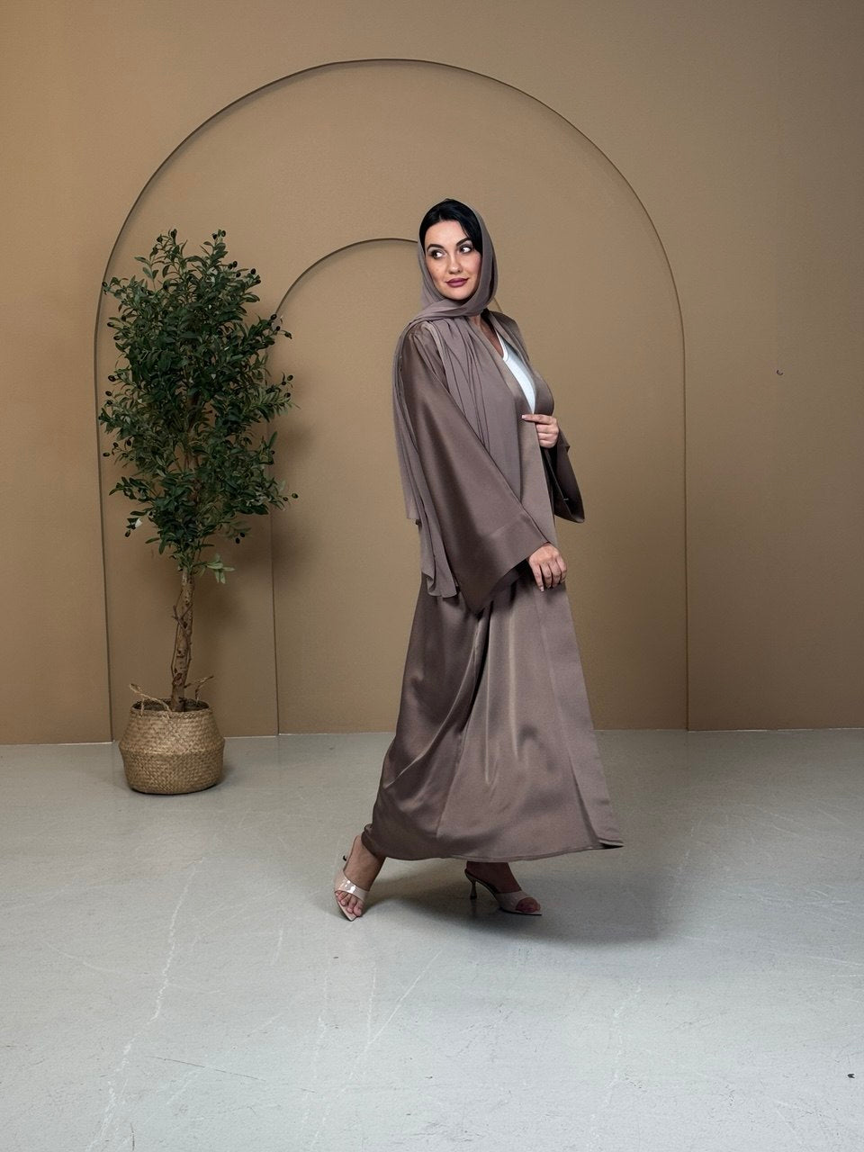 Espresso Silk Abaya