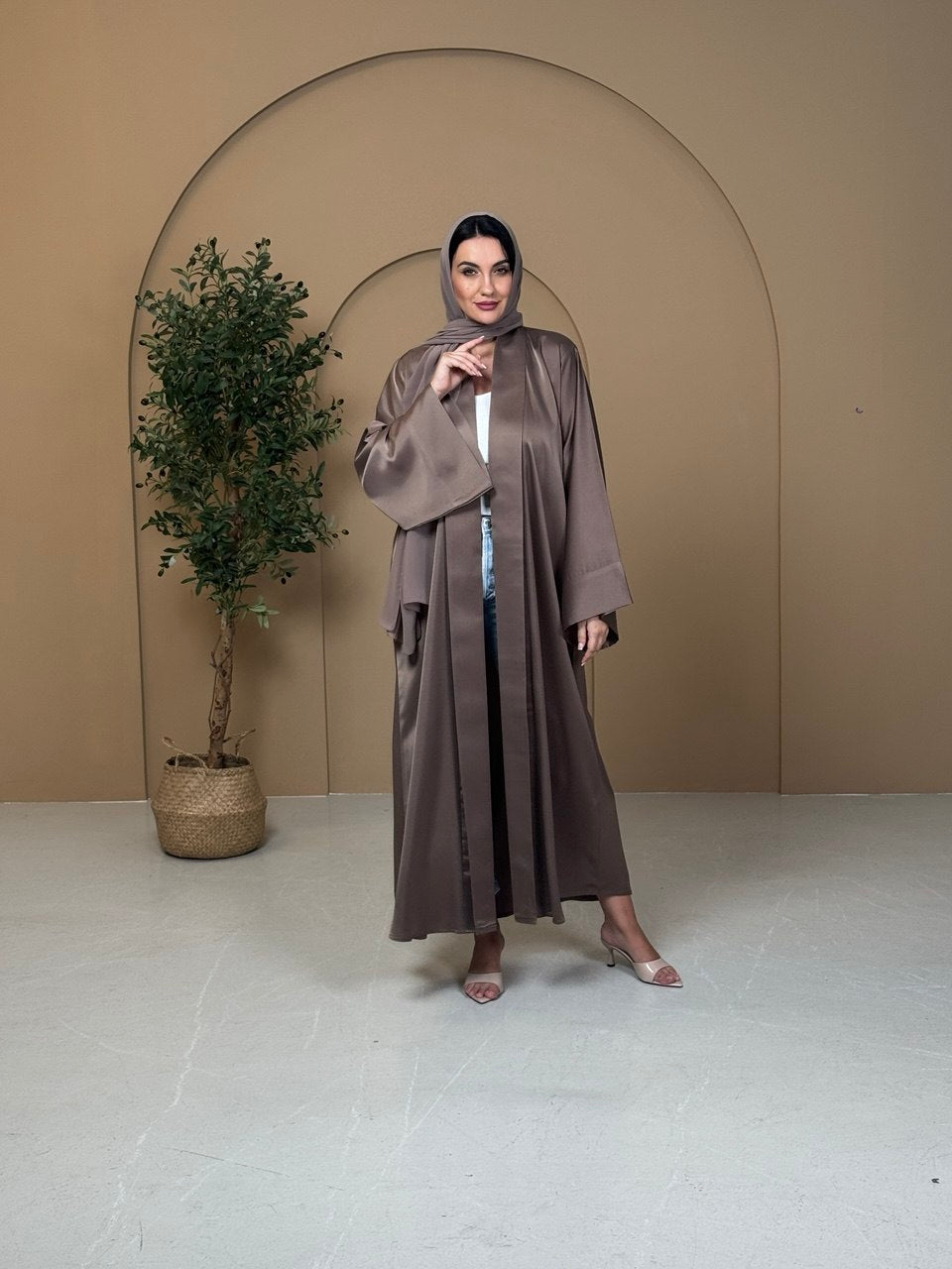 Espresso Silk Abaya