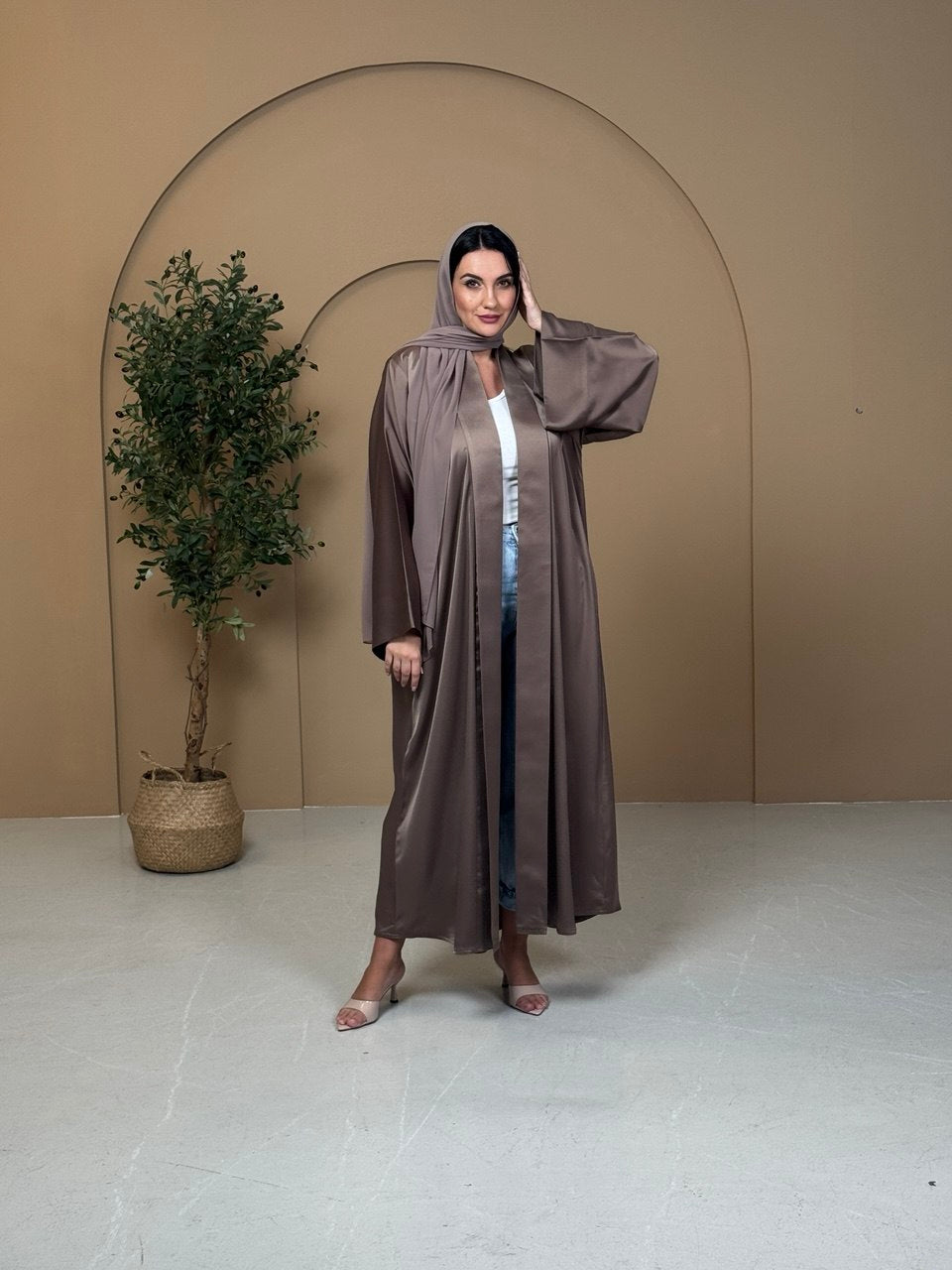 Espresso Silk Abaya