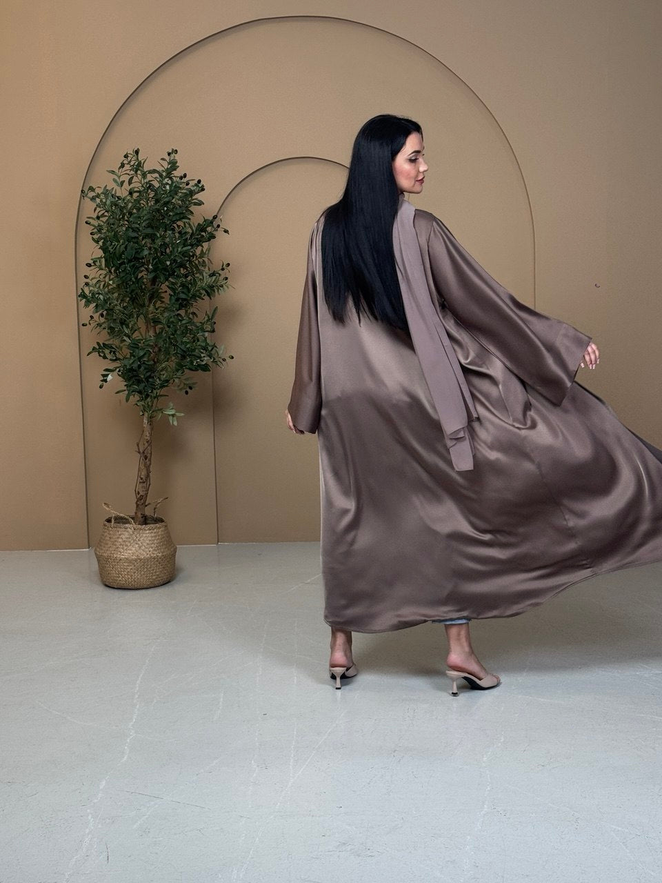 Espresso Silk Abaya